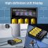 Caricabatterie Intelligente USB LCD per Batterie Ricaricabili 18650 e Ni-MH AA AAA Monitoraggio Ricarica con Display LCD Compatibilità Versatile e Gestione Efficiente delle Batterie