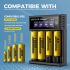 Caricabatterie Intelligente USB LCD per Batterie Ricaricabili 18650 e Ni-MH AA AAA Monitoraggio Ricarica con Display LCD Compatibilità Versatile e Gestione Efficiente delle Batterie