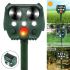 Repellente Animale Ultrasonico Solare per Giardini Protezione Esterna Impermeabile IP44 Controllo Fauna Selvatica Ecologico Resistente alle Intemperie onde sonore e ultrasuoni
