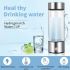 Generatore di Idrogeno Filtro Tazza d'Acqua Ionizzatore Portatile Vetro Borosilicato per Acqua Ricca di Idrogeno Benessere e Salute Cellulare Design Durevole ed Elegante 420ml