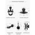 Supporto telefono in alluminio ROCKBROS regolabile per moto e bici con assorbimento urti in silicone accessori per ciclismo e moto supporto girevole multi-angolo per smartphone