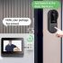 Videocitofono wireless campanello video sicurezza domestica con schermo monitor 43 pollici visione notturna audio bidirezionale installazione facile senza abbonamento WiFi design durevole