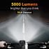 Luci per Mountain Bike Mangeleyes M5 5000 Lumen Faro MTB USB Ricaricabile Batteria 20000mAh per Sicurezza Ciclistica Notturna Avventure all'Aperto Accessori per Bicicletta
