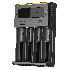 Scopri Nitecore Nuovo Caricabatterie Ionico I4 compatto con compatibilità ampia Li-ion IMR LifePo4 Ni-MH ricarica intelligente sicurezza avanzata indicatore LED accessorio tecnologico