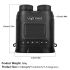 Binocolo DT29 Visione Notturna Infrarossi 850nm 1080P HD Zoom Digitale 8X per Osservazione Fauna Selvatica e Visione delle Stelle Perfetto per Attrezzatura Outdoor