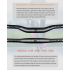 Manubrio per Bicicletta TOSEEK ZF-ONE MTB in Fibra di Carbonio 31.8mm x 580mm-760mm Design Nero Opaco Leggero Accessorio di Qualità Premium per Prestazioni e Guida Efficiente