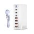 Caricatore GaN da tavolo 240W con tecnologia Nitruro di Gallio 8 porte USB tipo C PD multi-dispositivo ricarica intelligente per smartphone laptop tablet efficienza superiore