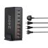 Caricatore GaN da tavolo 240W con tecnologia Nitruro di Gallio 8 porte USB tipo C PD multi-dispositivo ricarica intelligente per smartphone laptop tablet efficienza superiore