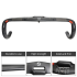 TOSEEK Manubrio Full Carbon 400-440mm Leggero in Fibra di Carbonio T800 per Biciclette da Strada con Passaggio Cavi Interno Ideale per Ciclismo Performante