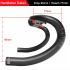 TOSEEK Manubrio Full Carbon 400-440mm Leggero in Fibra di Carbonio T800 per Biciclette da Strada con Passaggio Cavi Interno Ideale per Ciclismo Performante