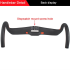 TOSEEK Manubrio Full Carbon 400-440mm Leggero in Fibra di Carbonio T800 per Biciclette da Strada con Passaggio Cavi Interno Ideale per Ciclismo Performante