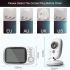 VB603 Video Baby Monitor 2.4G Madre Bambini Telecamere di Sorveglianza con Visione Notturna a Infrarossi Audio Bidirezionale e Connettività a Lungo Raggio per la Sicurezza Infantile