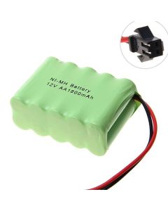Batteria ricaricabile Ni-MH SM Plug 12V AA 1800mAh per giocattoli e veicoli telecomandati alta capacità ed efficienza di scarica ecologica e prestazioni affidabili