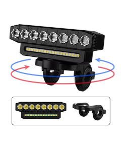 Luce anteriore per bicicletta ricaricabile tramite USB, 120 dB, clacson per bicicletta, campanello per bicicletta impermeabile, luce anteriore