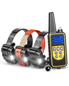800YD Electric Remote Dog Training Collar Colletto impermeabile Display LCD ricaricabile per tutte le dimensioni BEEP Modalità vibrazione Shock