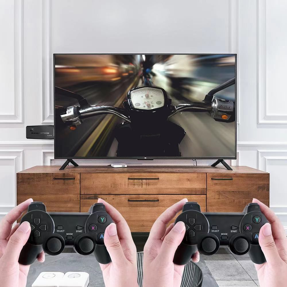 Console di gioco retrò con doppio controller wireless 2.4G, 10.000 giochi, 64 GB, classici PS1 e GBA, 4K, regalo di Natale