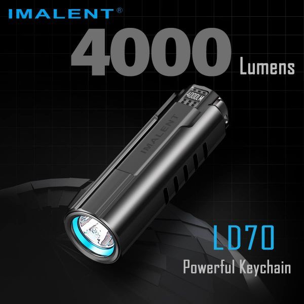 IMALENT LD70 Torcia LED 4000 Lumen Design compatto per avventurieri Fonte luminosa affidabile con display OLED