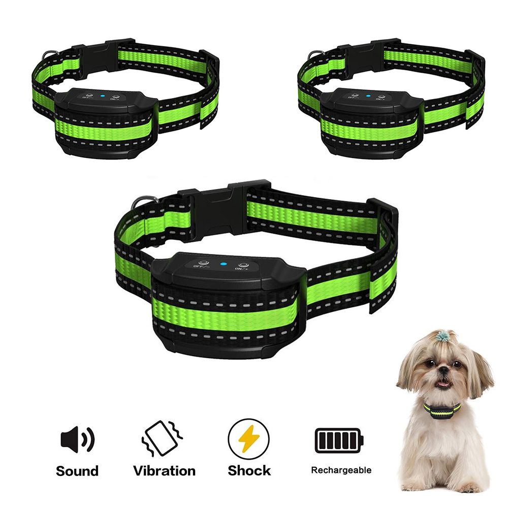 Collare Antiabbaio Ultrasonico Dispositivo Antiabbaio Intelligente Impermeabile e Ricaricabile USB per Addestramento Cani Umanizzato Strumento Leggero e Ecologico