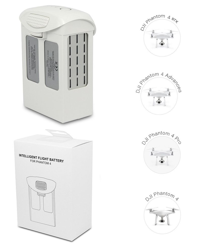 DJI Phantom 4 Serie Batteria Li-Po 15.2V 5870mAh ad Alta Capacità, Leggera, Ricarica Rapida per Quadricottero FPV