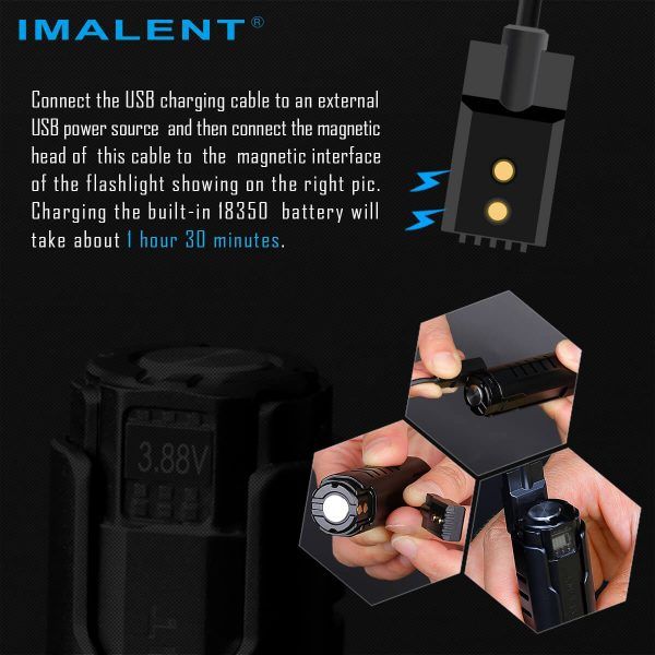 IMALENT LD70 Torcia LED 4000 Lumen Design compatto per avventurieri Fonte luminosa affidabile con display OLED