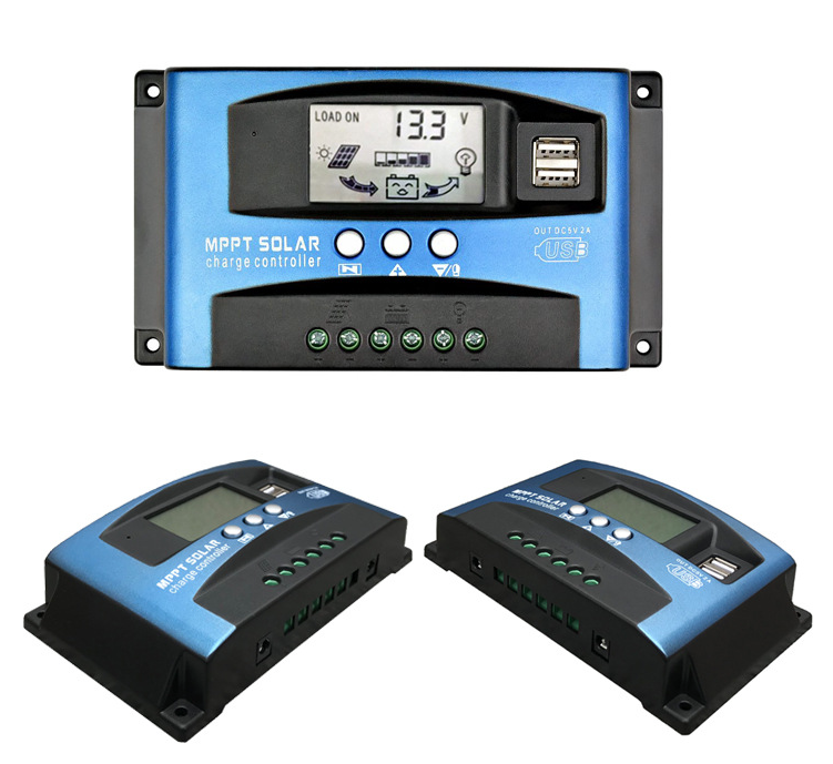 Regolatore di Carica Solare MPPT 30A 100A Caricatore Batteria con Dual USB 5V Display LCD Gestione Solare Avanzata e Chip Master Industriale per Ottimizzare e Proteggere il Tuo Sistema Energetico