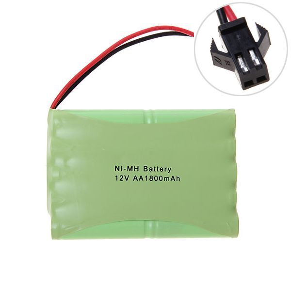12V AA 1800mAh Ni-MH Batteria con Spina SM Grande Ecologica Ricaricabile ad Alta Capacità per Aeromodelli