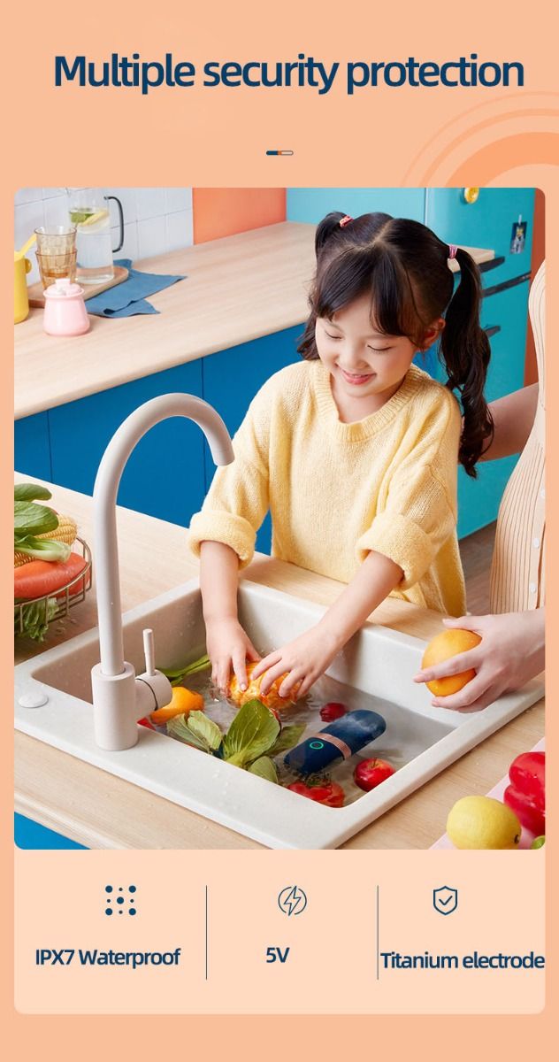 Donlim Disinfettante per Verdure Macchina Lavastoviglie Dispositivo per la Sicurezza Alimentare per una Preparazione dei Pasti Attenta alla Salute