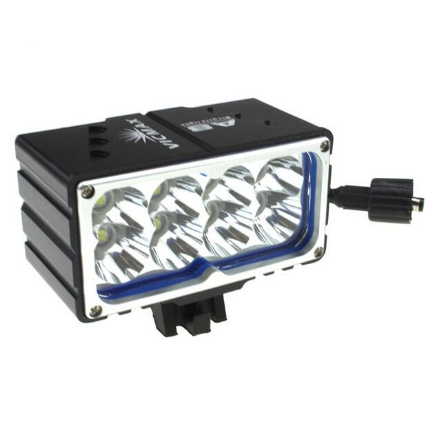 Vicmax 8L2 Faro per bicicletta LED 10000 lumen con batteria ricaricabile, 3 modalità per guida notturna