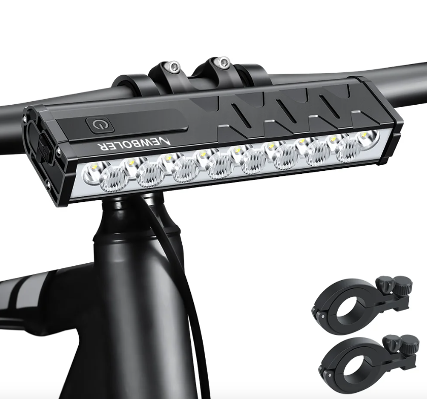 NITEBEAM Luce Anteriore Bicicletta 10000 Lumen Ultra-luminosa Impermeabile MTB e Strada 10000mAh USB Ricarica Modalità di Illuminazione Visibilità Sicurezza Accessori per Bici