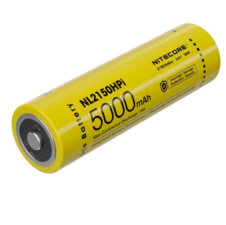 Batteria ricaricabile NITECORE NL2150HPI 5000mAh 3.6V 18Wh 21700 per dispositivi elettronici alta performance densità energetica caratteristica di sicurezza avanzata tecnologia innovativa