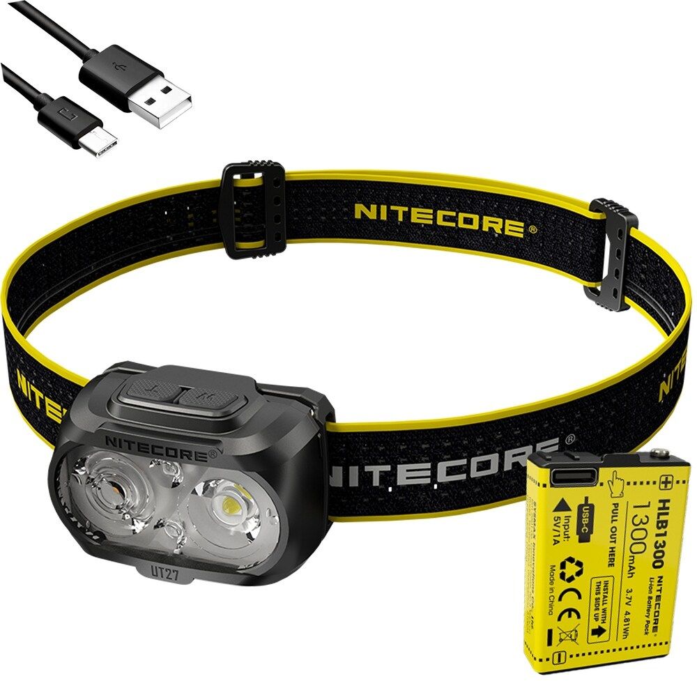 Nitecore UT27 Faro LED 520 Lumen Doppia Illuminazione per Avventurieri Alta Performance Outdoor e Escursionismo Autonomia Prolungata e Sicurezza in Ambienti Esterni Alta Visibilità