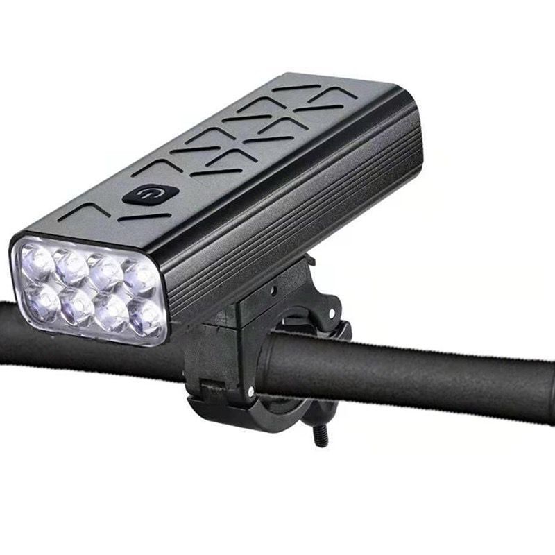 NiteBeam BR08 Luci per Bici 10000 Lumen Ricaricabile via USB Luce per Bicicletta Luminosa per Ciclismo Urbano e Sentieri di Montagna