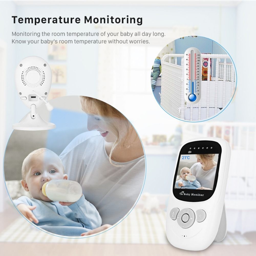 SP880 Baby Monitor Wireless con LCD da 2.4 pollici, video ad alta definizione, audio bidirezionale, visione notturna per la cura del bebè