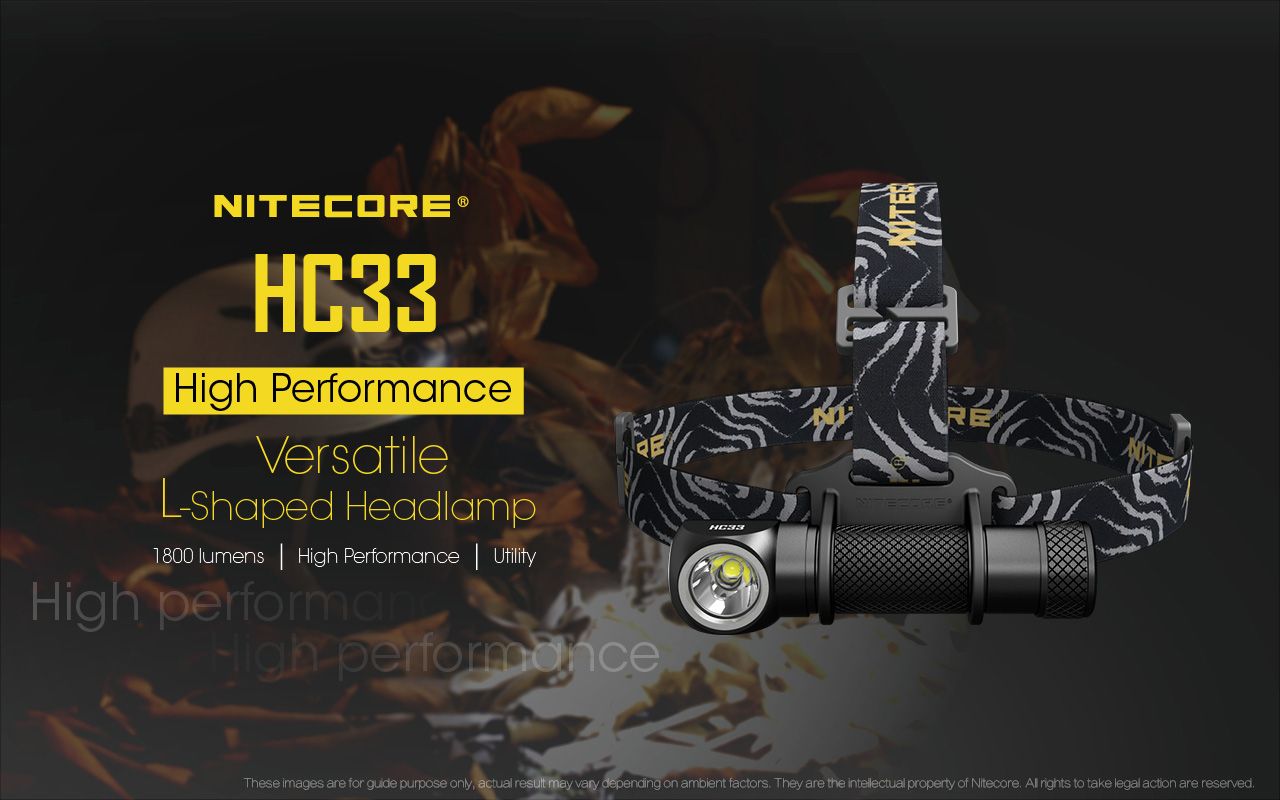 Nitecore HC33 XHP35 1800 lumen LED Frontale Illuminazione a mani libere per escursioni all'aperto e lavoro notturno