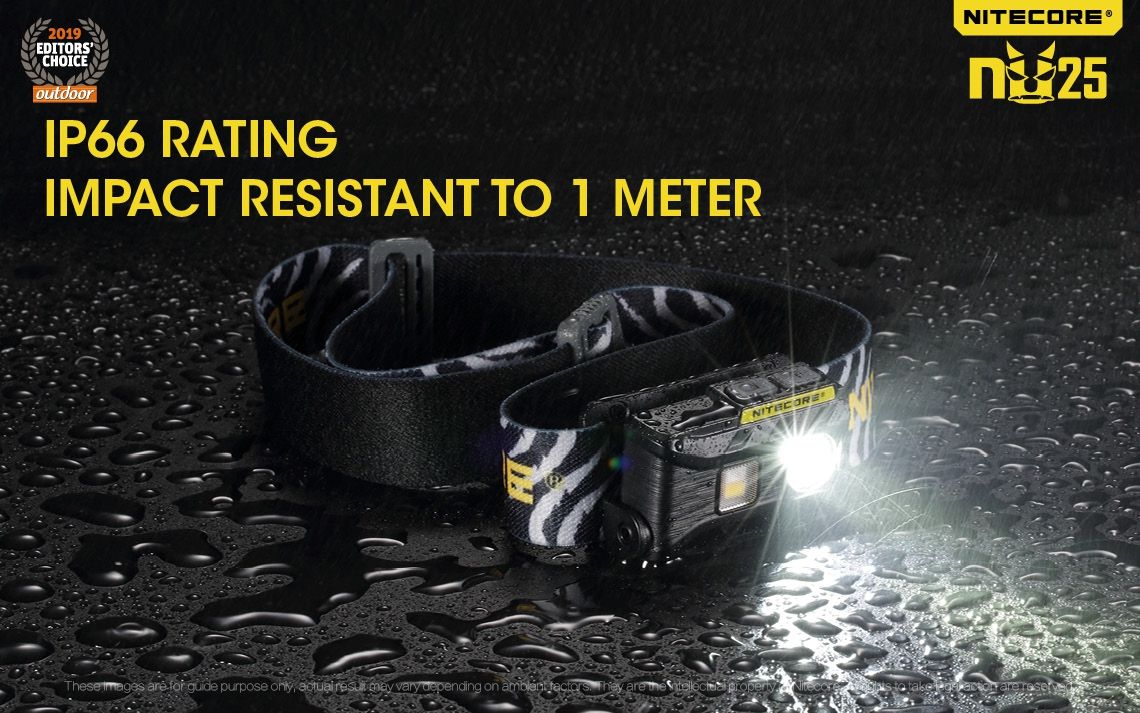Nitecore NU25 XP-G2 S3 LED Lampada frontale ricaricabile 360 lumen Leggera Accessorio da avventura Illuminazione per esterni