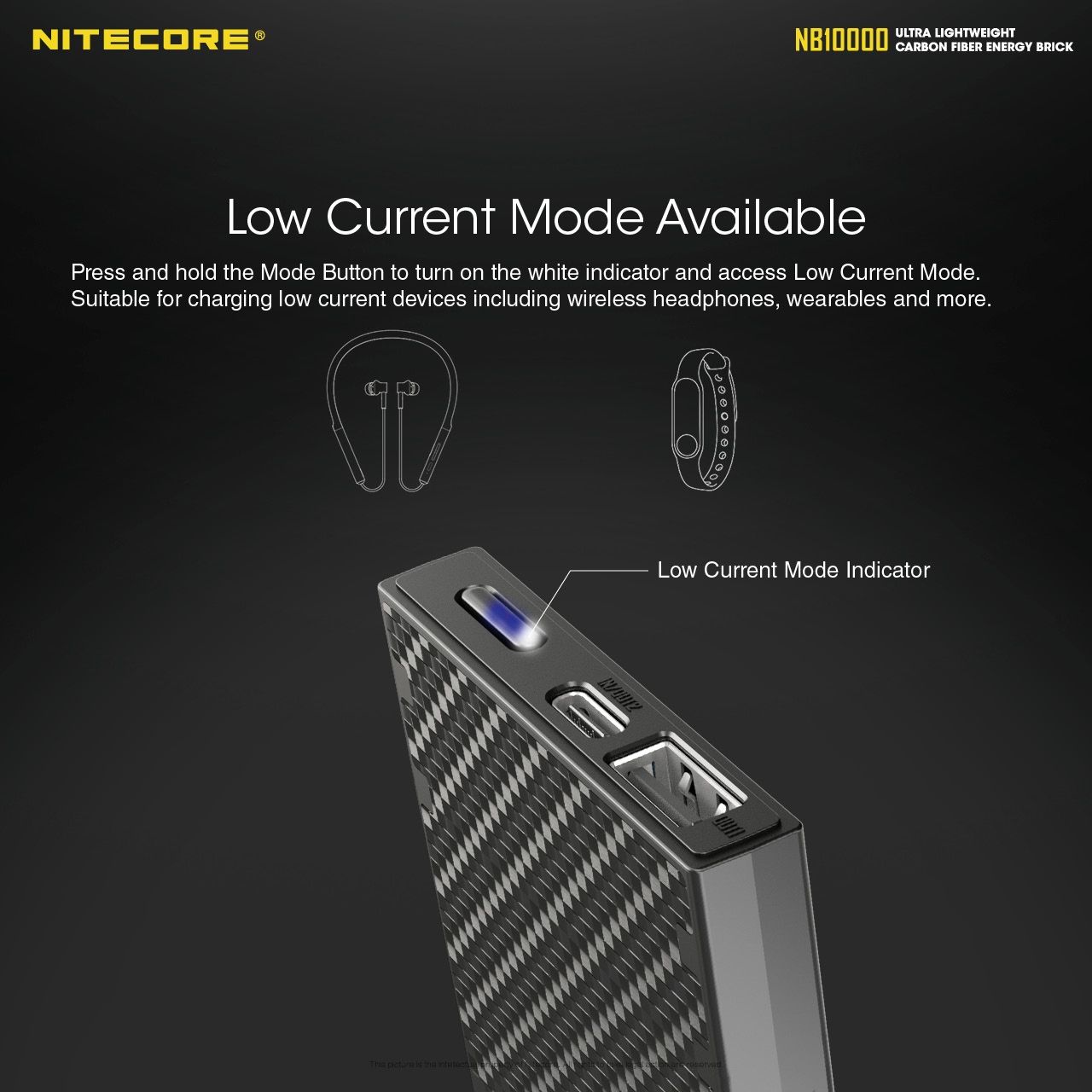 Nitecore NB10000 QC Power Bank 10000mAh USB USB-C Leggero Caricatore Portatile per iPhone 11 Samsung S10 Ricarica Veloce Ideale Accessorio da Viaggio Design Compatto