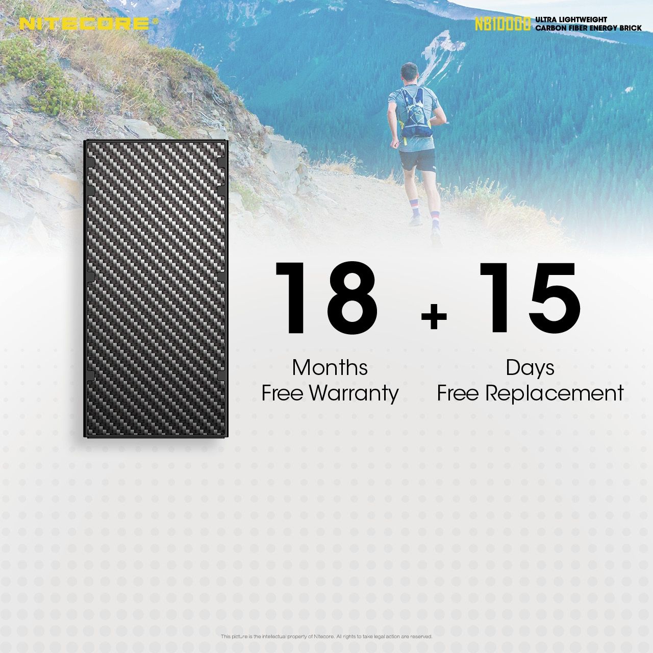 Nitecore NB10000 QC Power Bank 10000mAh USB USB-C Leggero Caricatore Portatile per iPhone 11 Samsung S10 Ricarica Veloce Ideale Accessorio da Viaggio Design Compatto