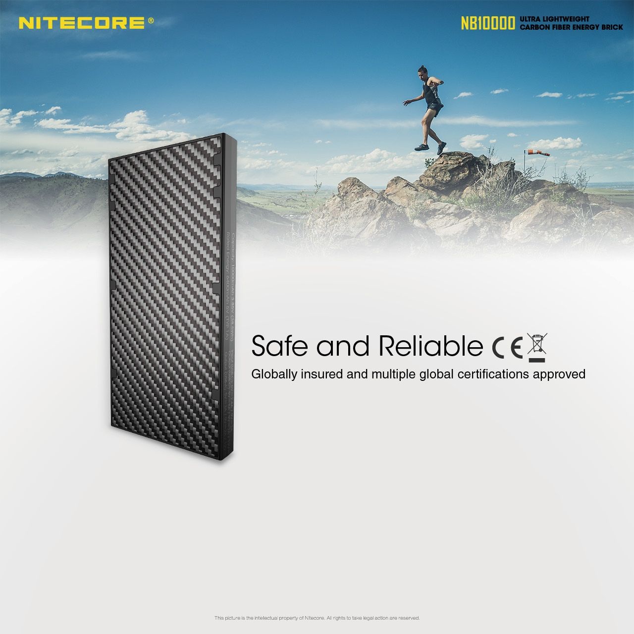 Nitecore NB10000 QC Power Bank 10000mAh USB USB-C Leggero Caricatore Portatile per iPhone 11 Samsung S10 Ricarica Veloce Ideale Accessorio da Viaggio Design Compatto