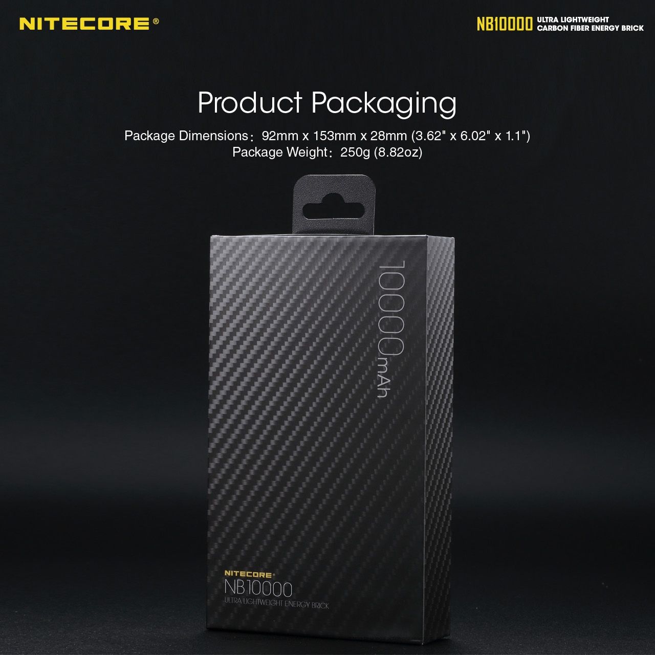Nitecore NB10000 QC Power Bank 10000mAh USB USB-C Leggero Caricatore Portatile per iPhone 11 Samsung S10 Ricarica Veloce Ideale Accessorio da Viaggio Design Compatto