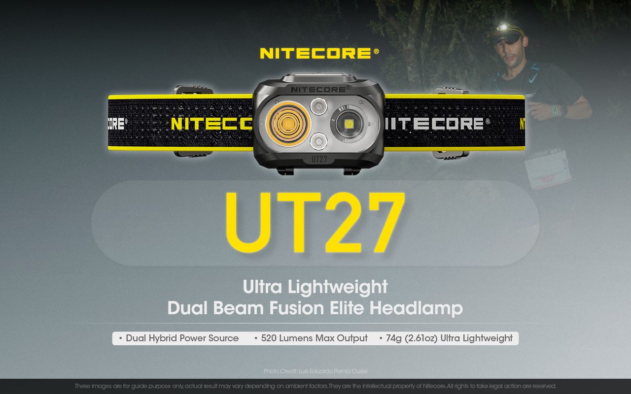 Nitecore UT27 Faro LED 520 Lumen Doppia Illuminazione per Avventurieri Alta Performance Outdoor e Escursionismo Autonomia Prolungata e Sicurezza in Ambienti Esterni Alta Visibilità