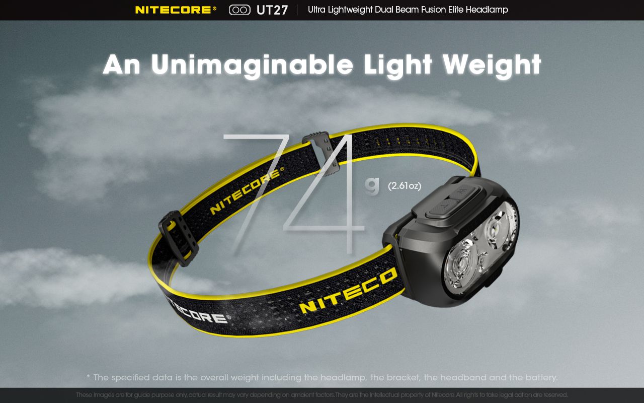 Nitecore UT27 Faro LED 520 Lumen Doppia Illuminazione per Avventurieri Alta Performance Outdoor e Escursionismo Autonomia Prolungata e Sicurezza in Ambienti Esterni Alta Visibilità