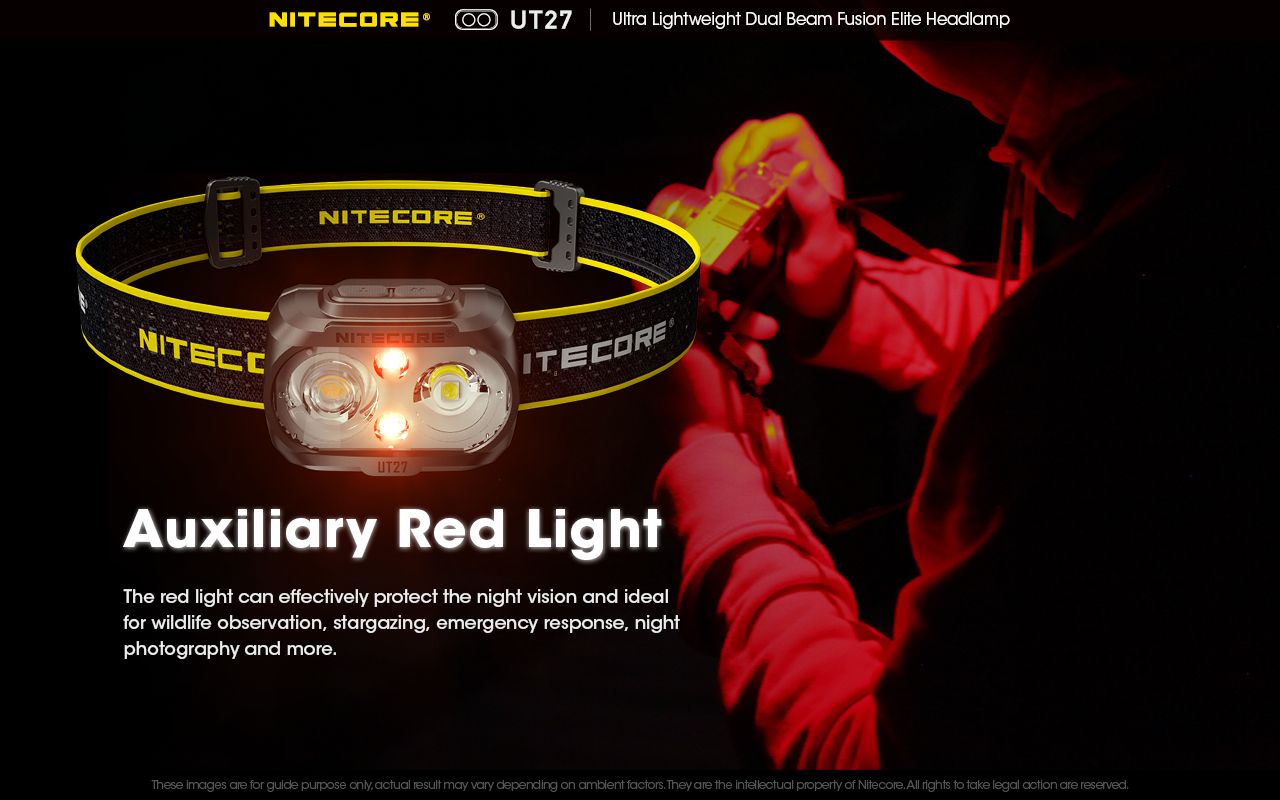 Nitecore UT27 Faro LED 520 Lumen Doppia Illuminazione per Avventurieri Alta Performance Outdoor e Escursionismo Autonomia Prolungata e Sicurezza in Ambienti Esterni Alta Visibilità
