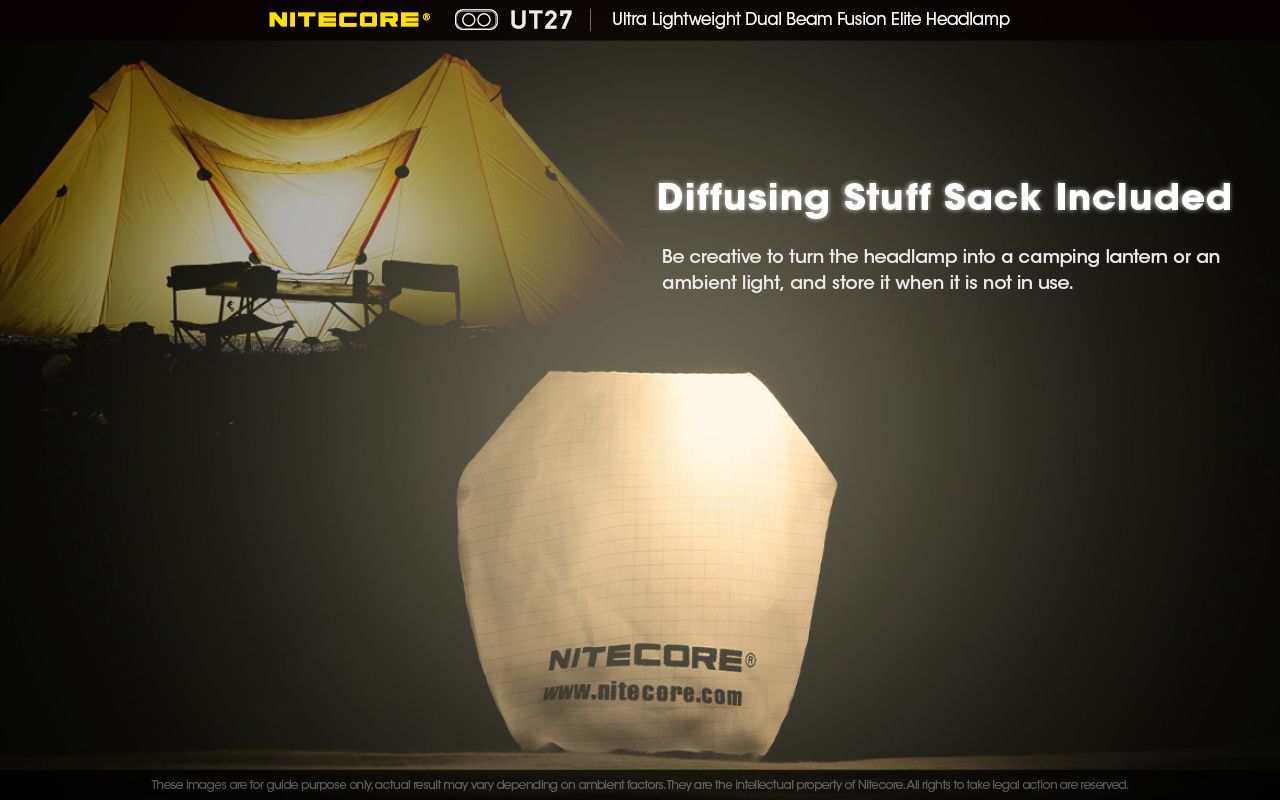 Nitecore UT27 Faro LED 520 Lumen Doppia Illuminazione per Avventurieri Alta Performance Outdoor e Escursionismo Autonomia Prolungata e Sicurezza in Ambienti Esterni Alta Visibilità