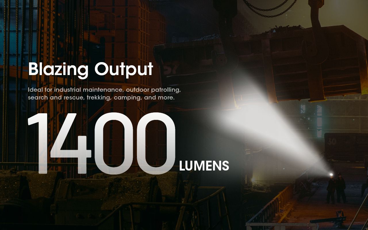 Nitecore NU50 1400 lumen lampada frontale LED per escursionismo, leggera, ricaricabile, con lunga autonomia