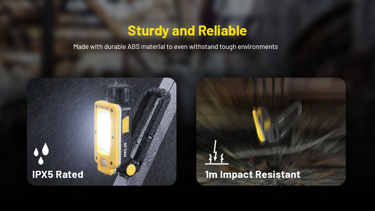 NITECORE NWL20 Faretto Portatile 600 Lumen Illuminazione Versatile con Tripla Uscita per Uso Esterno e di Emergenza