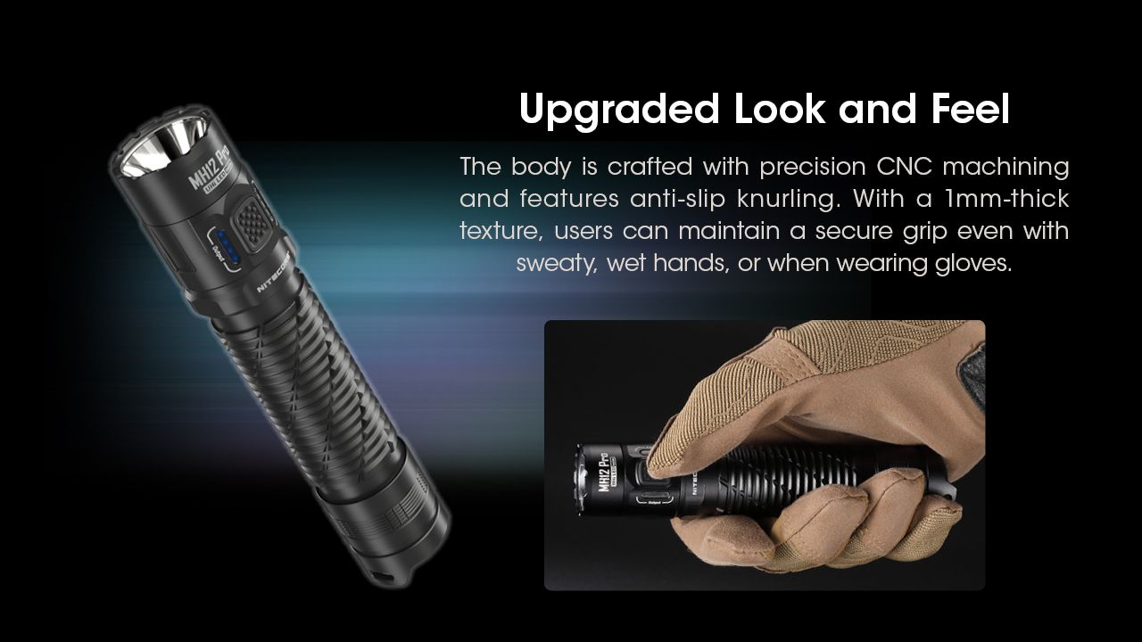 Nitecore MH12 Pro Torcia Ricaricabile USB-C 3300 Lumen Fascio ad Alta Intensità per Escursioni Notturne e Avventure