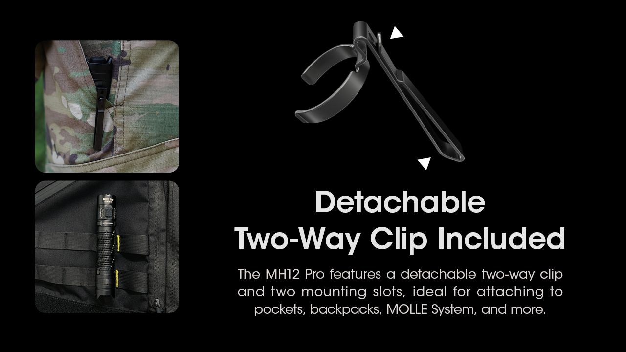 Nitecore MH12 Pro Torcia Ricaricabile USB-C 3300 Lumen Fascio ad Alta Intensità per Escursioni Notturne e Avventure