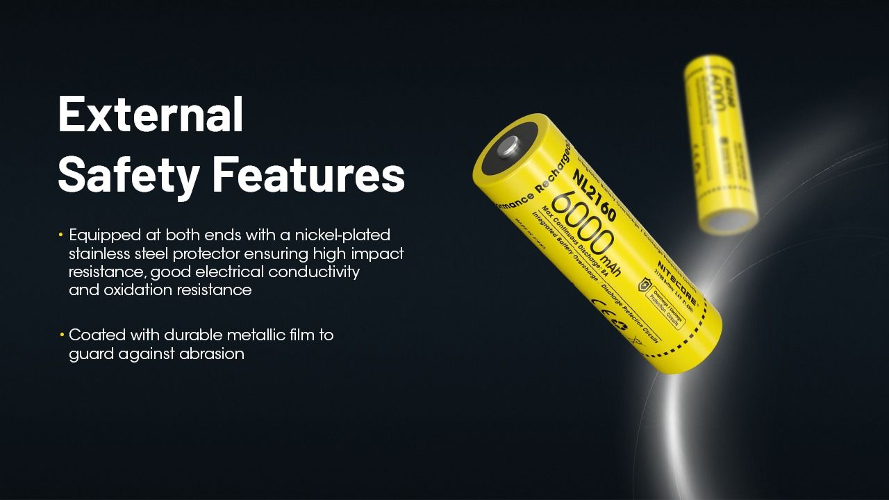 NITECORE NL2160 6000mAh 21700 Batteria ricaricabile agli ioni di litio