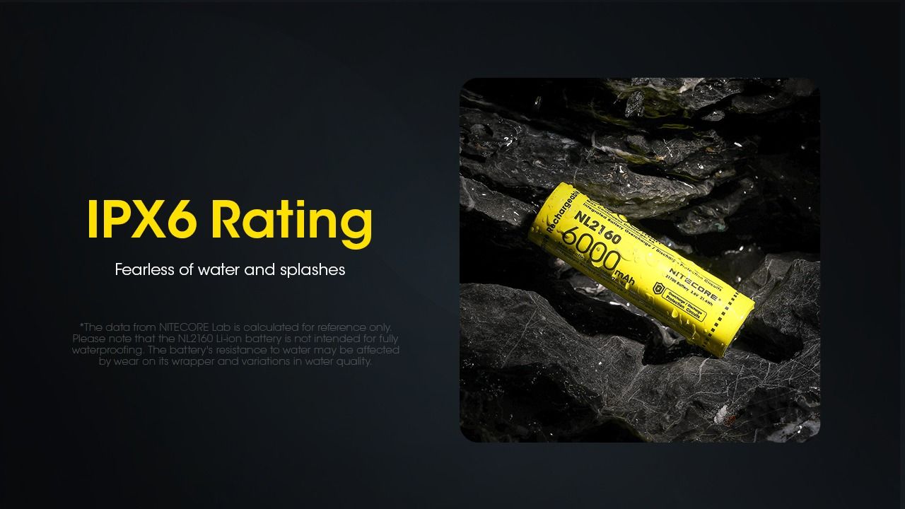 NITECORE NL2160 6000mAh 21700 Batteria ricaricabile agli ioni di litio