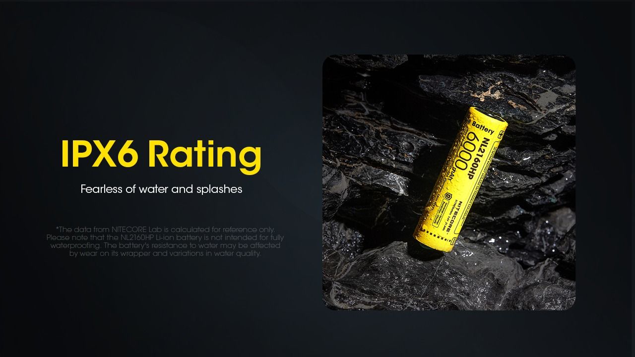 NITECORE NL2160HP 6000mAh 3.6V 21700 USB-C Batteria Ricaricabile Li-ion ad Alta Capacità Sorgente di Alimentazione Portatile